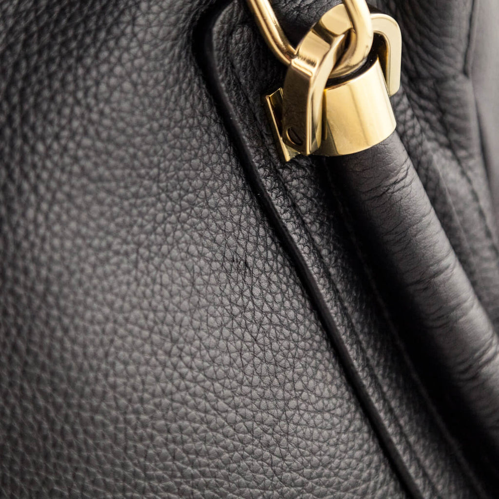 Chloe Black Pebbled Leather Medium Paraty