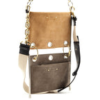 Chloe Blushy Pink Two-Tone Suede & Leather Roy Convertible Shoulder Bag