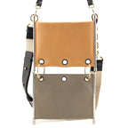 Chloe Blushy Pink Two-Tone Suede & Leather Roy Convertible Shoulder Bag
