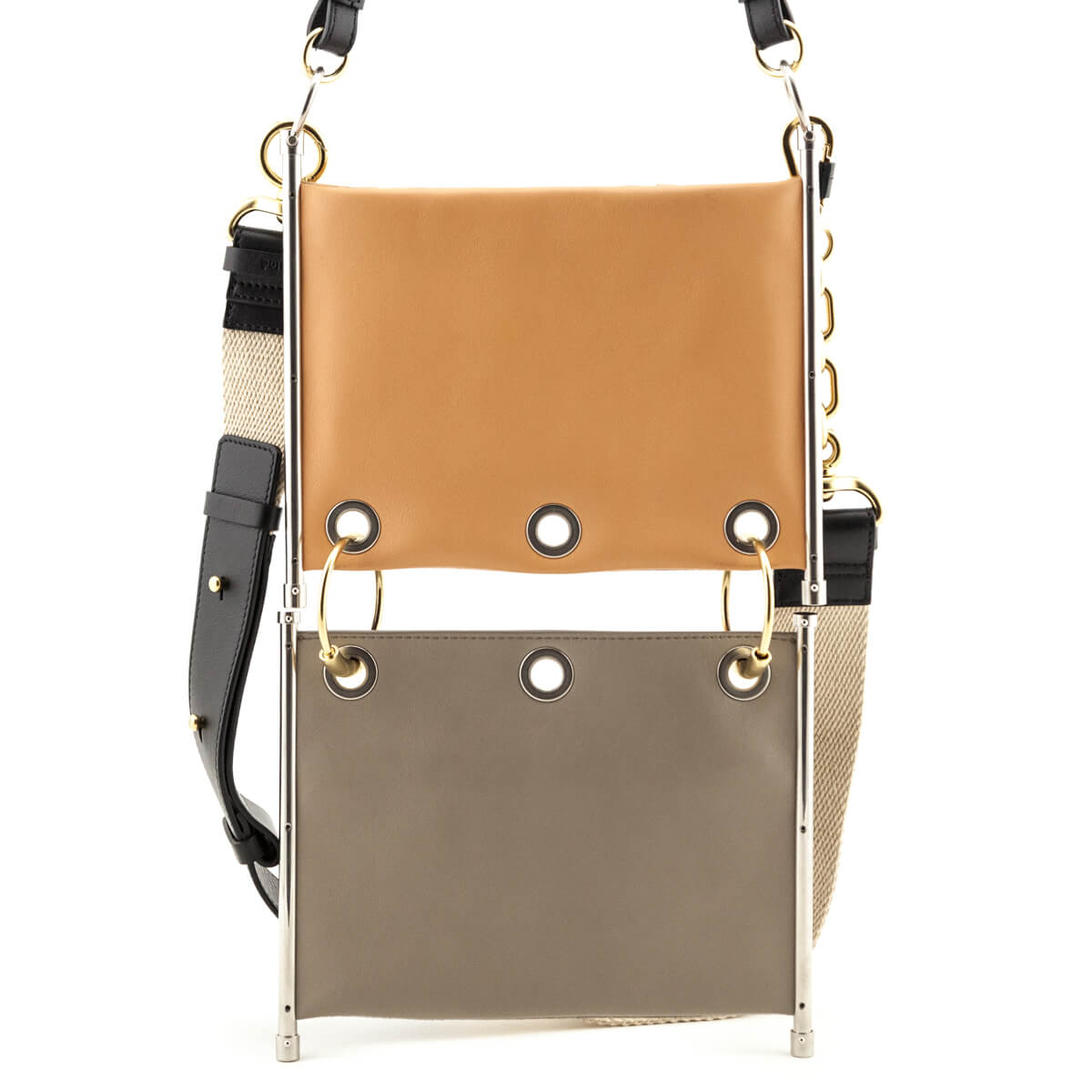 Chloe Blushy Pink Two-Tone Suede & Leather Roy Convertible Shoulder Bag