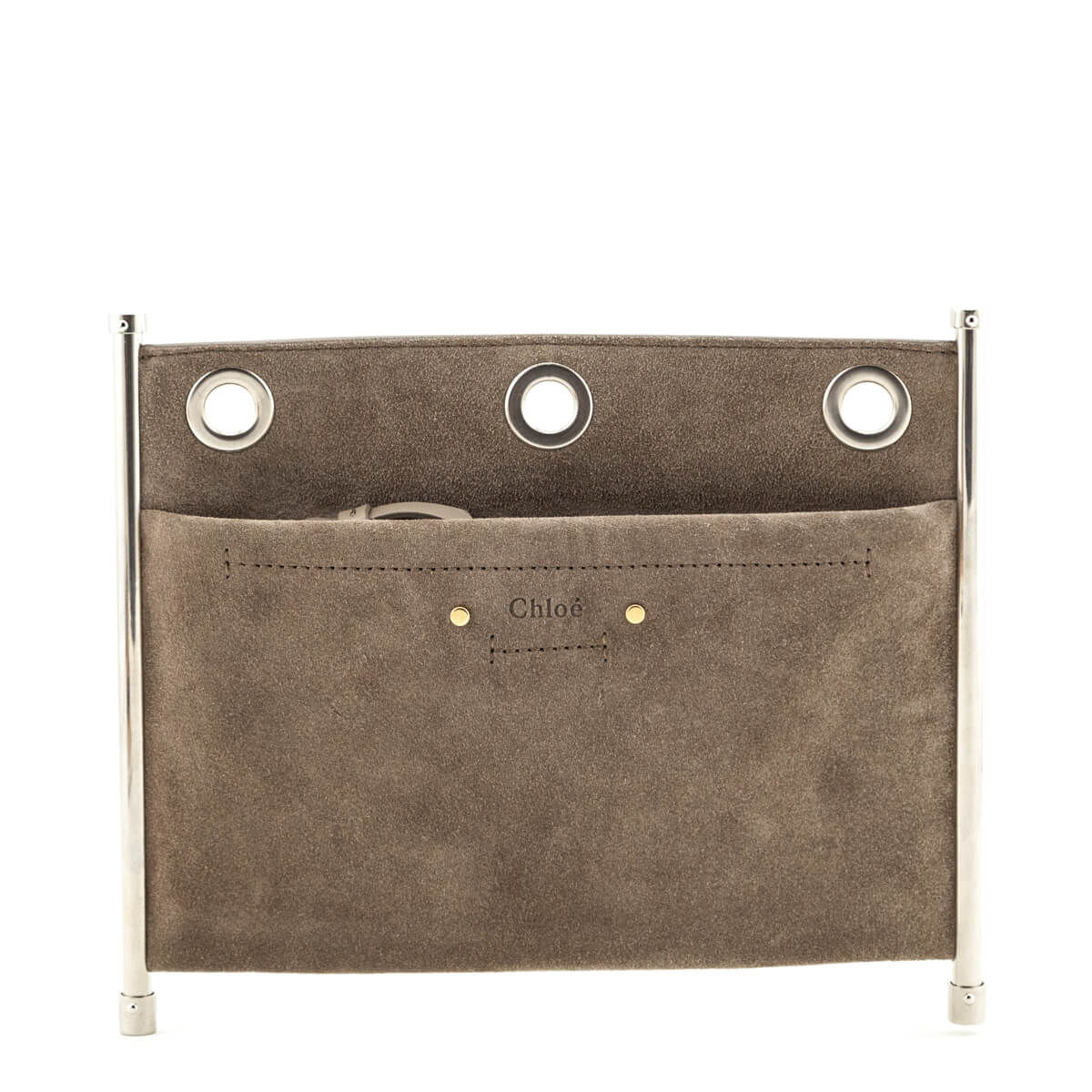 Chloe Blushy Pink Two-Tone Suede & Leather Roy Convertible Shoulder Bag