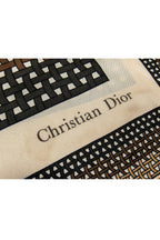 Christian Dior - Beige & Brown Woven Print Scarf
