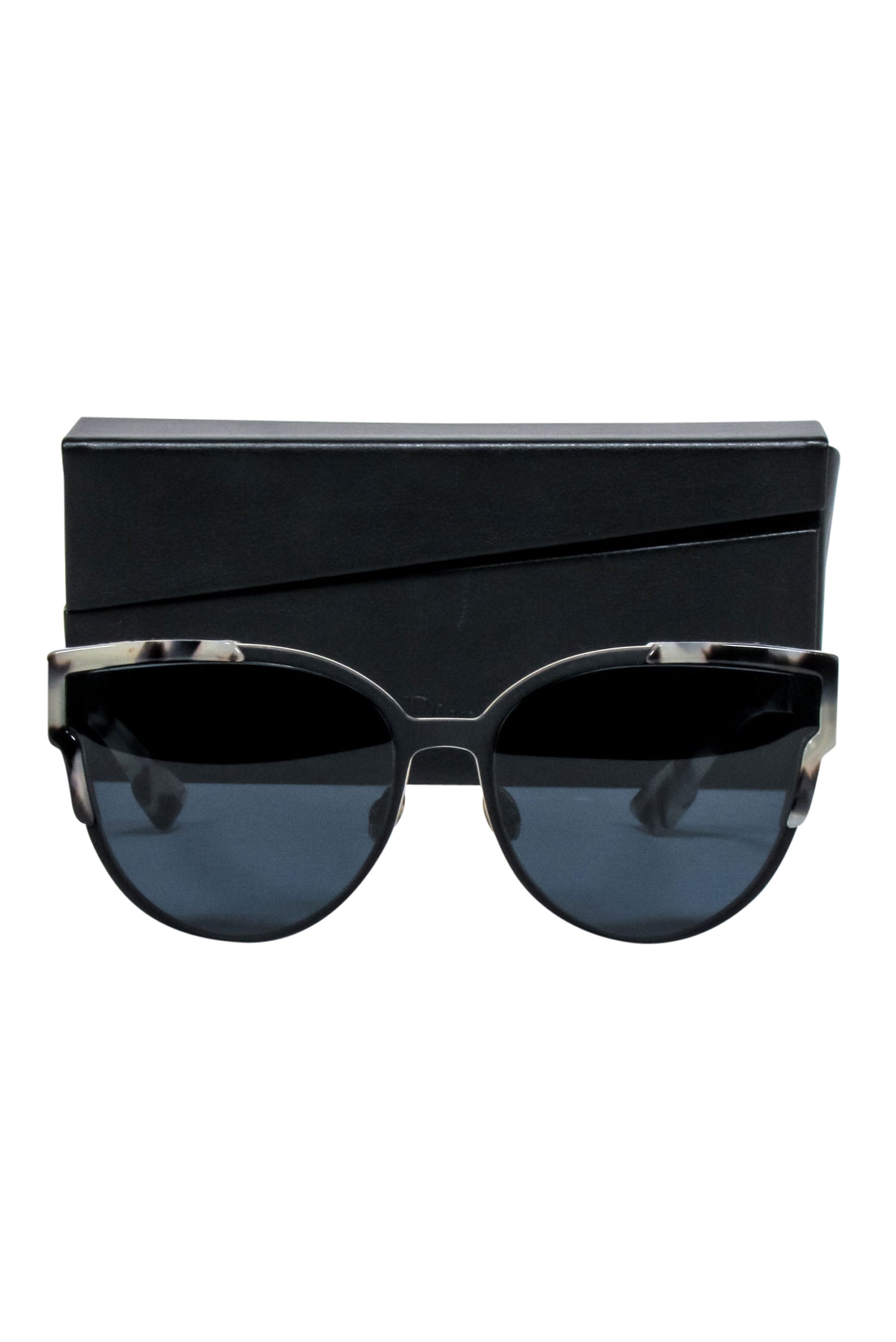 Christian Dior - Black & Cream Tortoise Cat Eye Sunglasses