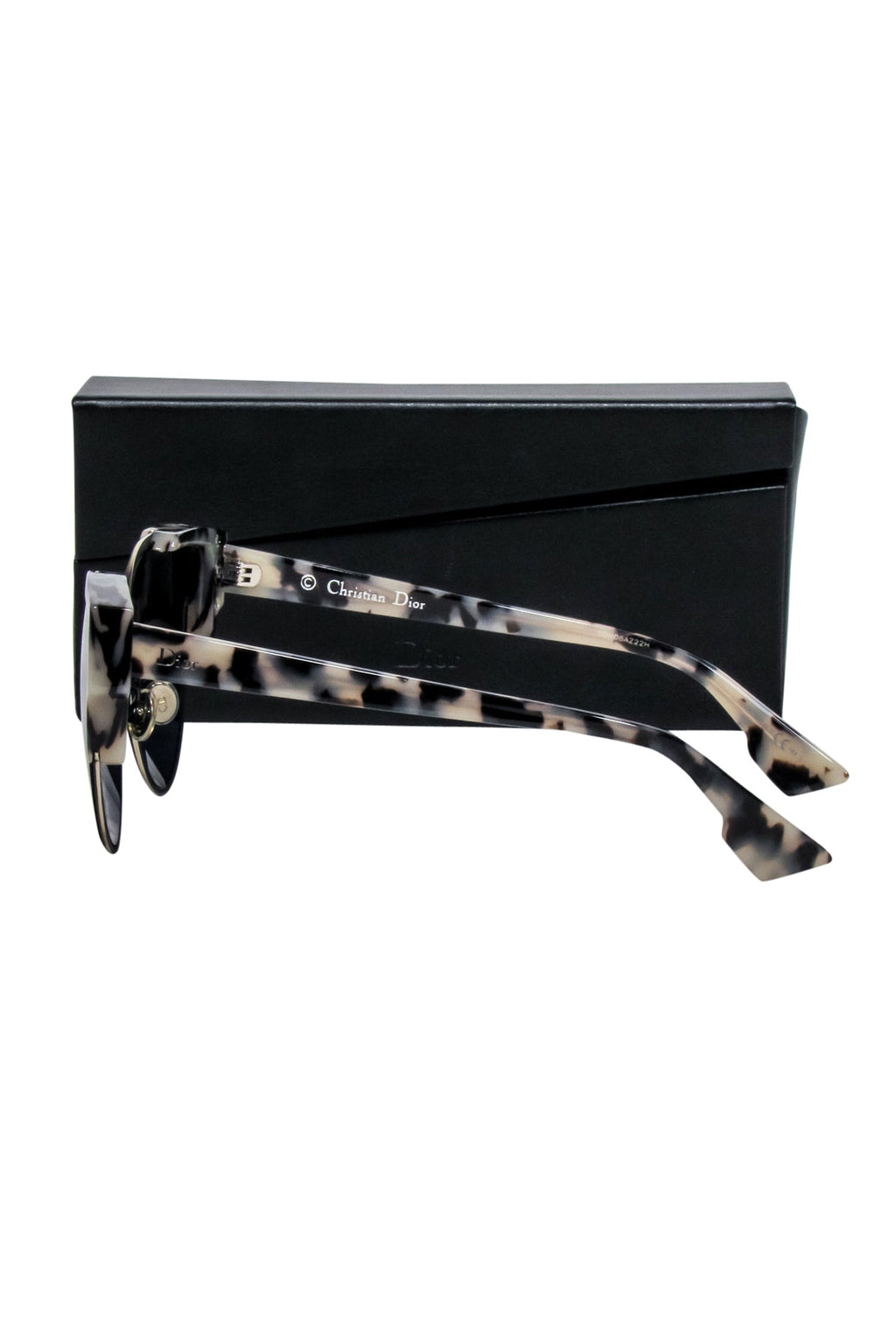 Christian Dior - Black & Cream Tortoise Cat Eye Sunglasses