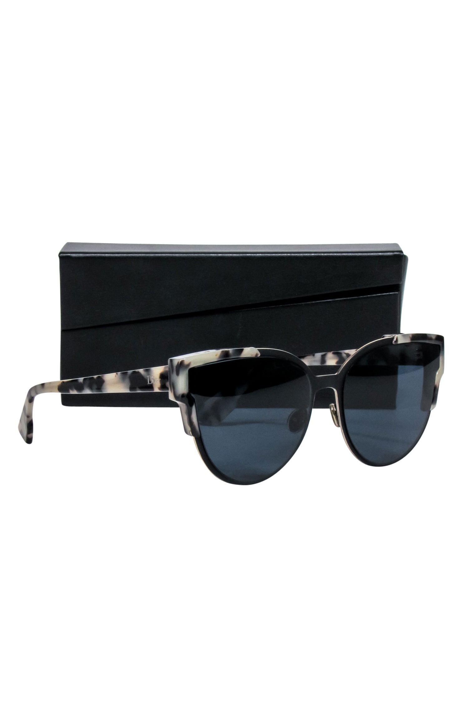 Christian Dior - Black & Cream Tortoise Cat Eye Sunglasses