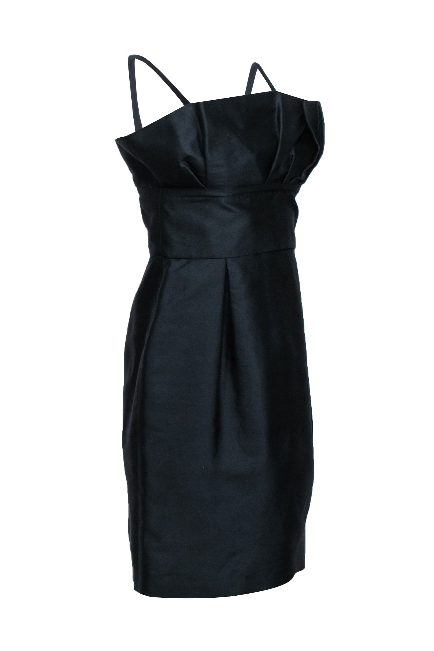 Christian Dior - Black Structured Sleeveless Mini Dress Sz 6