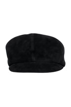 Christian Dior - Black Suede Newspaper Cap Hat Sz