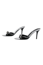 Christian Dior - Black & White Patent Leather Open Toe Pumps w/ Dice Design Sz 11