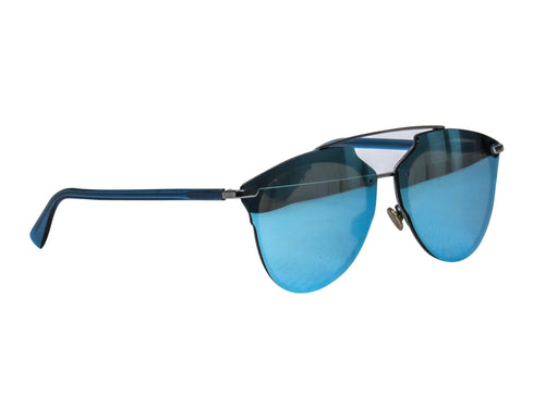 Christian Dior - Blue & Silver Reflective Aviator Sunglasses