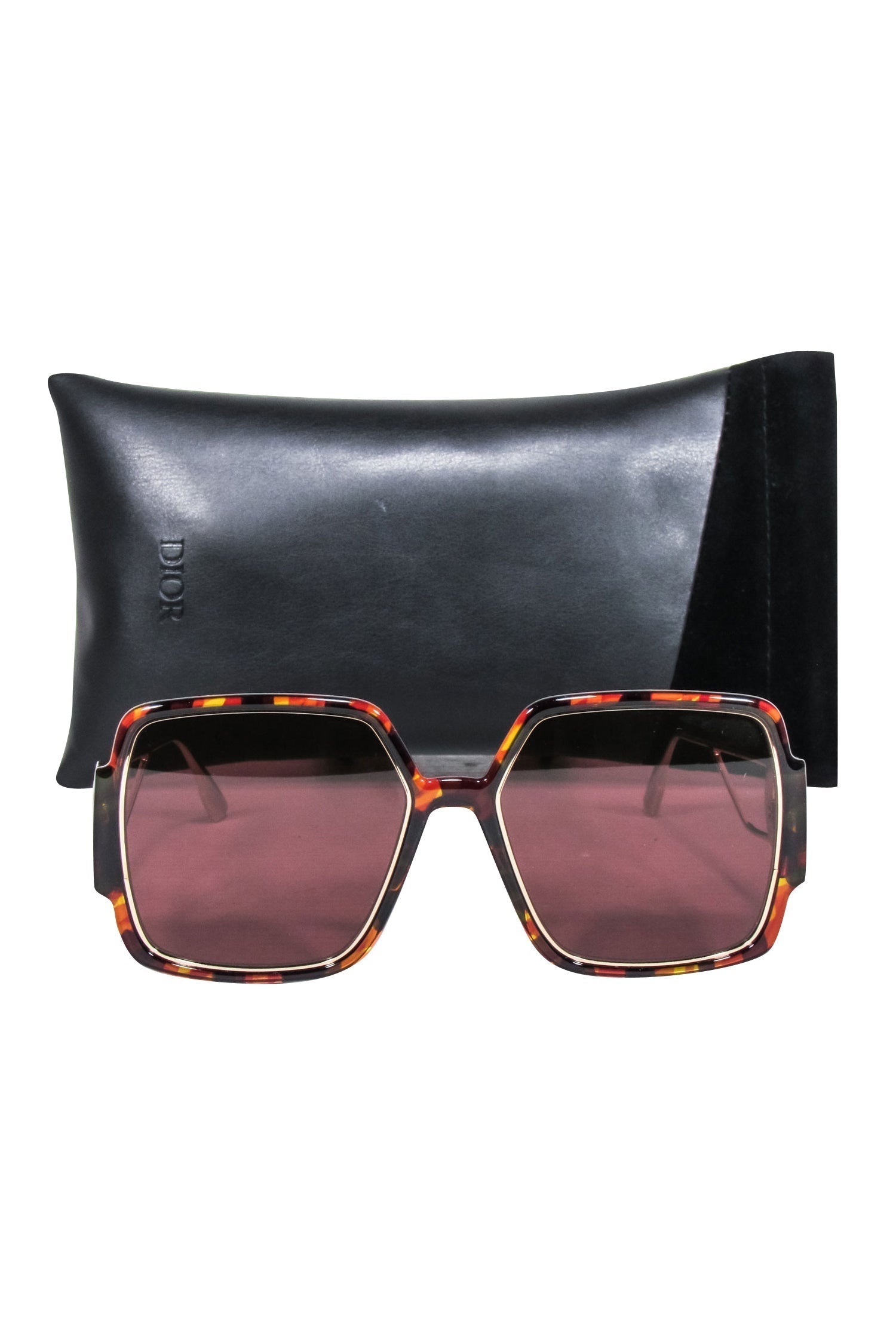 Christian Dior - Brown Tortoise Oversized Sunglasses