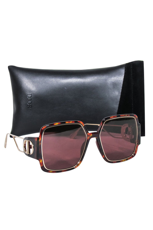Christian Dior - Brown Tortoise Oversized Sunglasses
