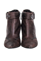 Christian Dior - Brown Zipper Detail Shor Boots Sz 7