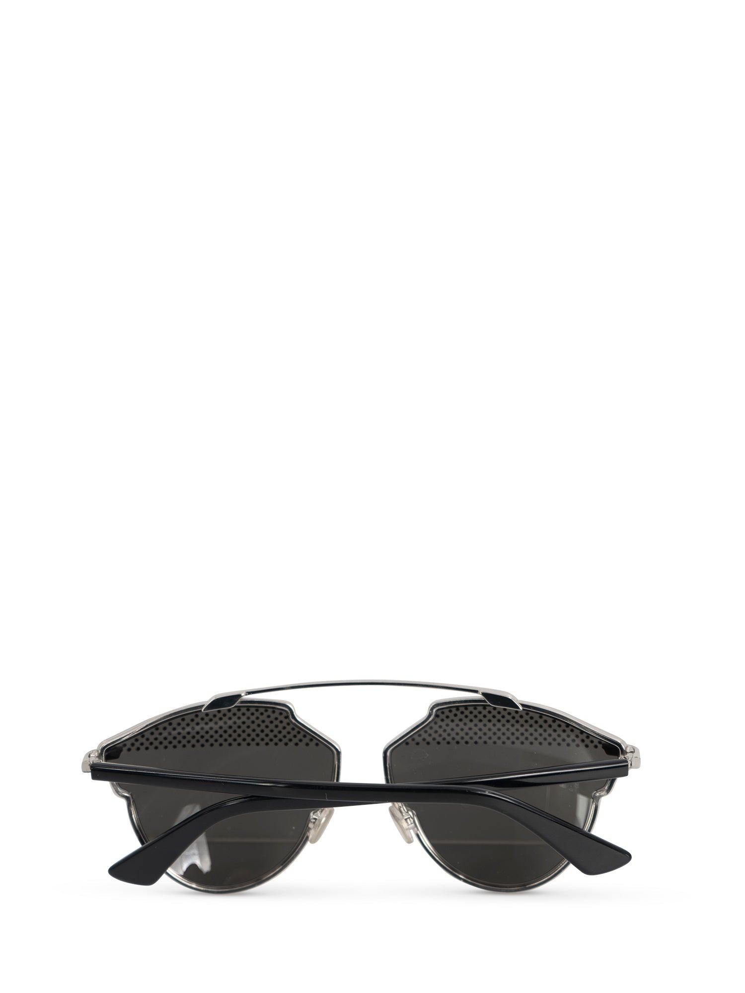 Christian Dior "Dior So Real S" Cat Eye Sunglasses Silver Black