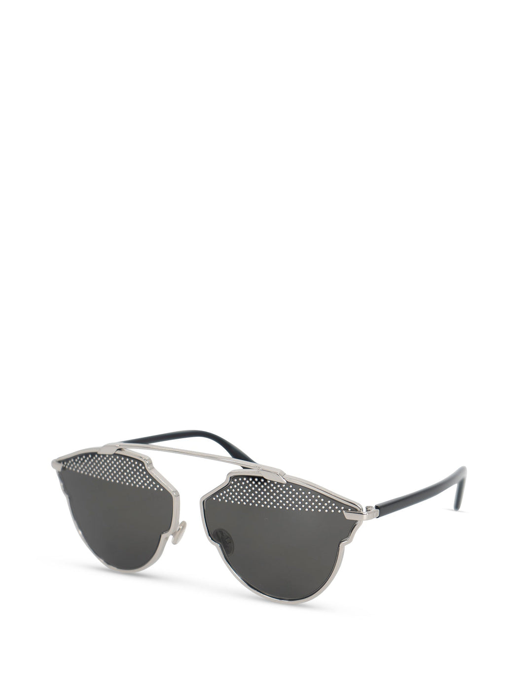 Christian Dior "Dior So Real S" Cat Eye Sunglasses Silver Black