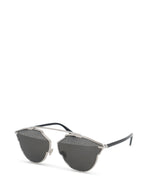 Christian Dior "Dior So Real S" Cat Eye Sunglasses Silver Black