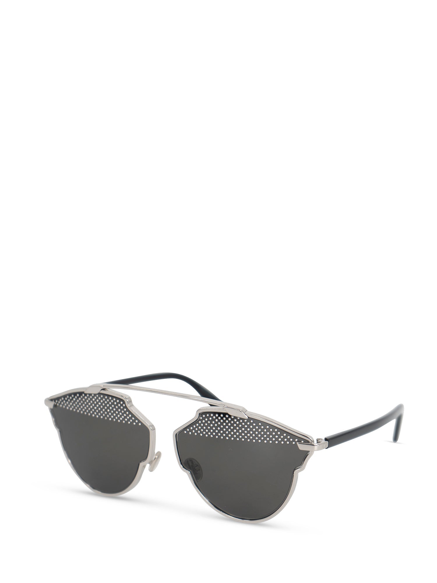 Christian Dior "Dior So Real S" Cat Eye Sunglasses Silver Black