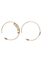 Christian Dior - Gold Open Hoop "J'ADIOR" Earrings