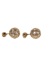 Christian Dior - Gold & Pearl Art Deco Resin "Tribales" Earrings