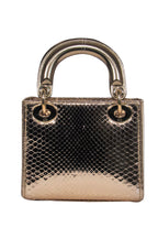 Christian Dior - Gold Snakeskin "Lady Dior" Convertible Crossbody