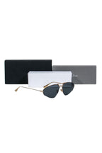 Christian Dior - Gold Thin Teardrop-Style Sunglasses w/ Cutouts