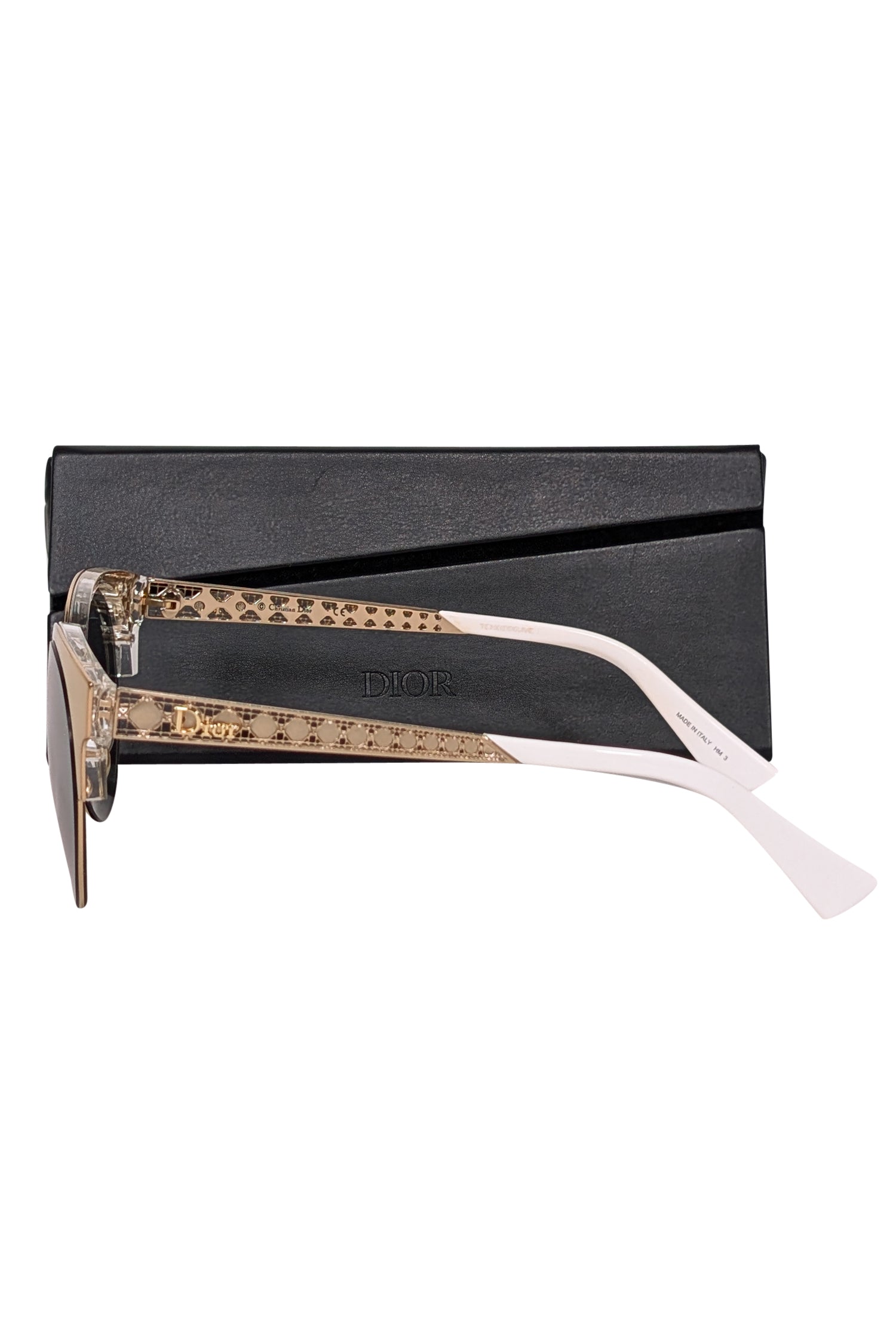 Christian Dior - Gold & White Sunglasses