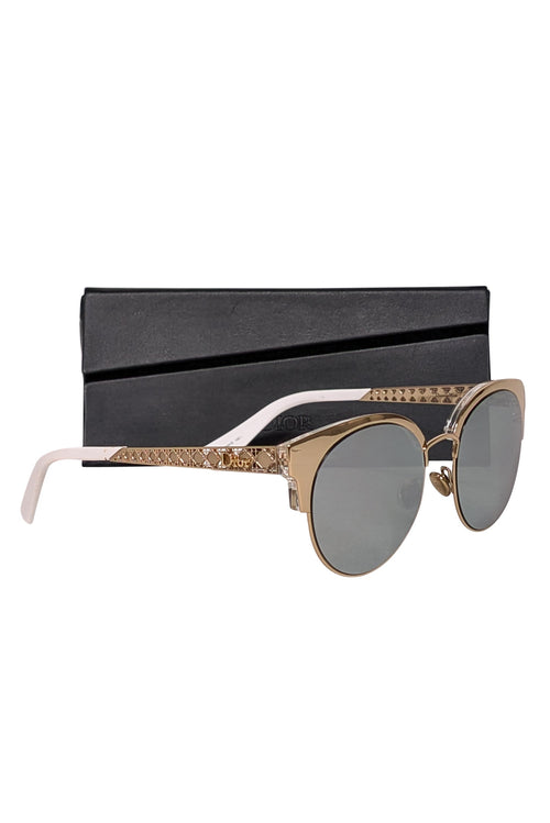 Christian Dior - Gold & White Sunglasses
