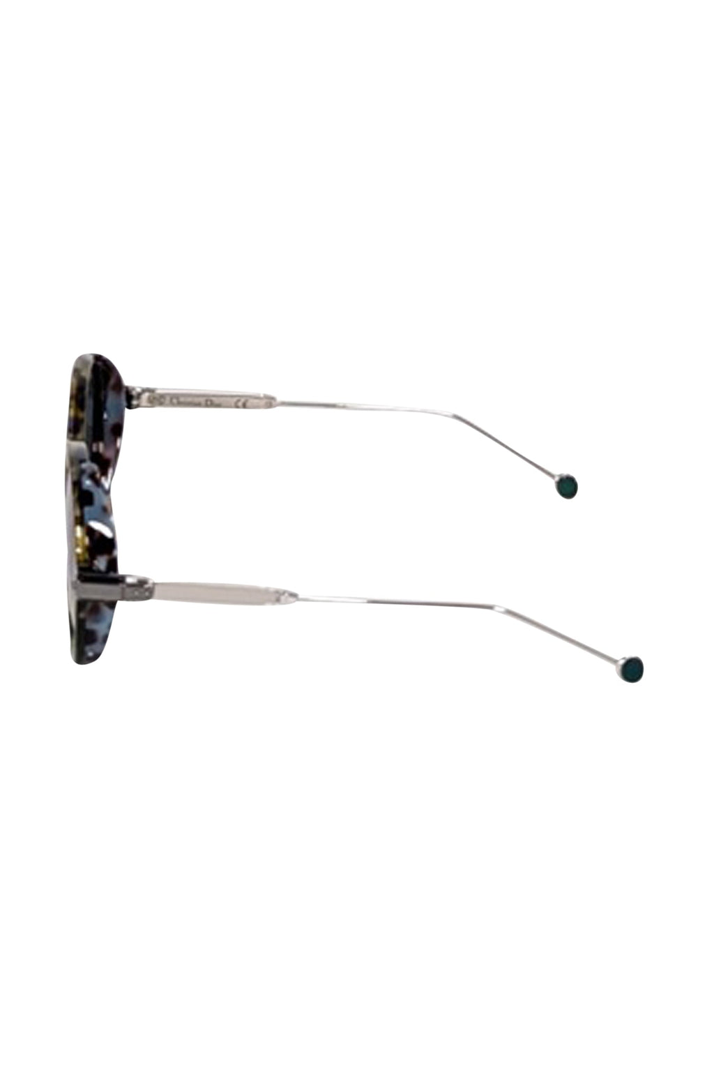 Christian Dior - Green Tortoise Print Round "Umbrage" Sunglasses