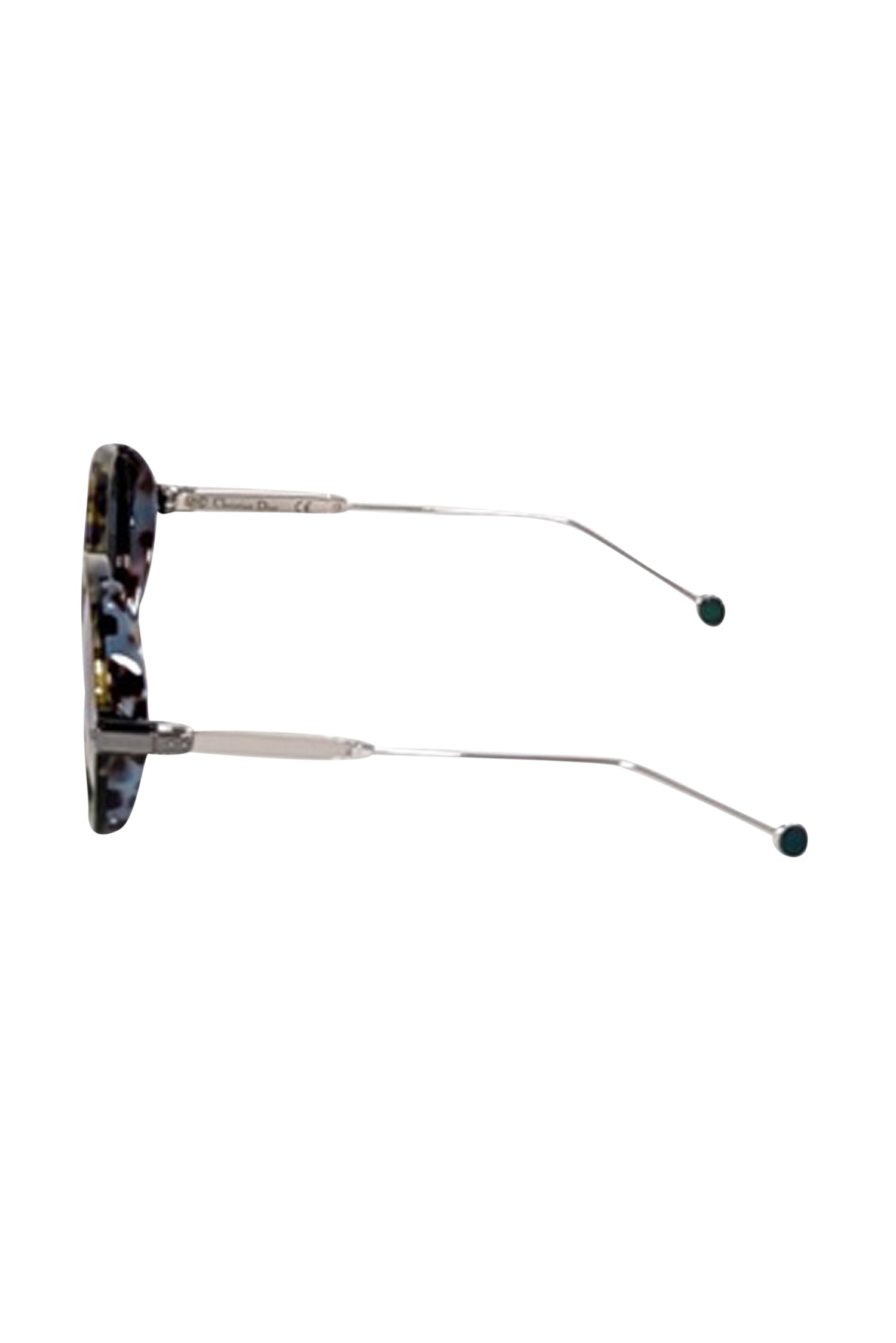 Christian Dior - Green Tortoise Print Round "Umbrage" Sunglasses