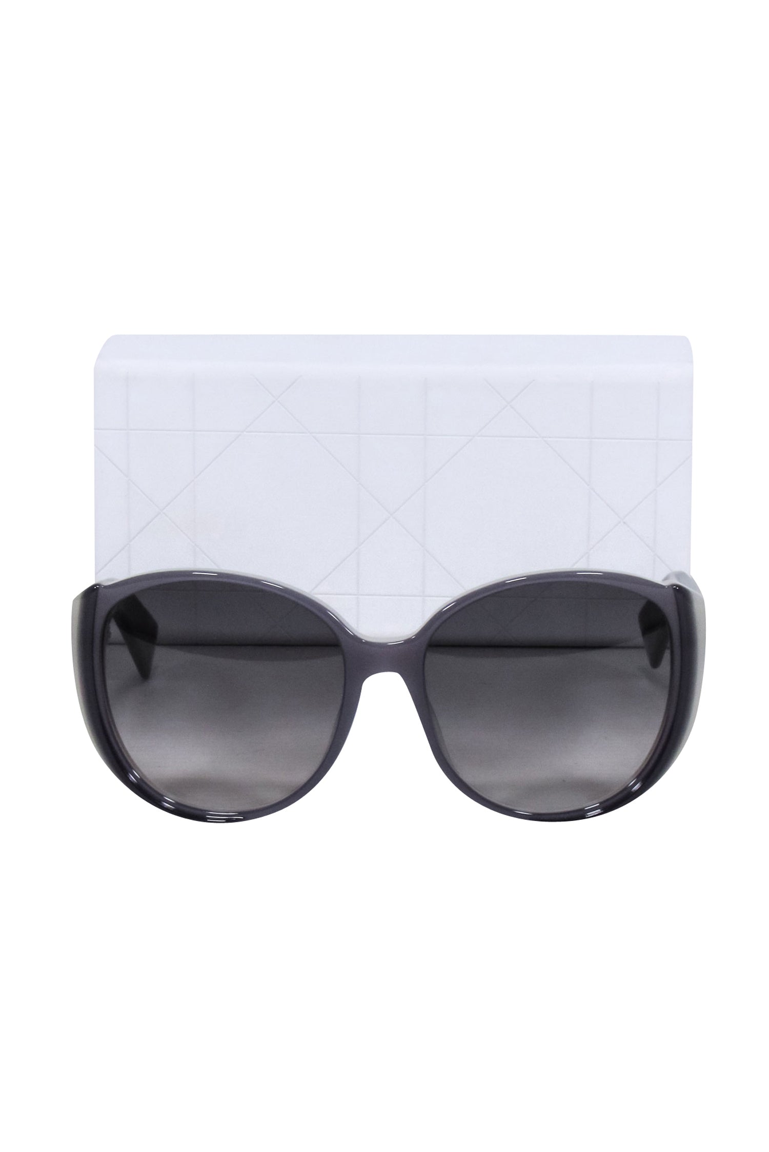Christian Dior - Grey Large Round Sunglasses w/ Tortoise Legs