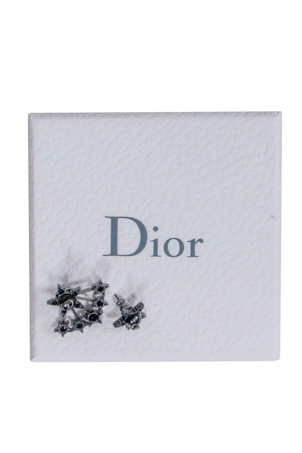 Christian Dior - Gunmetal Blue Star Stud Earrings
