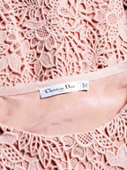 Christian Dior Lace A Line Midi Dress Blush Pink