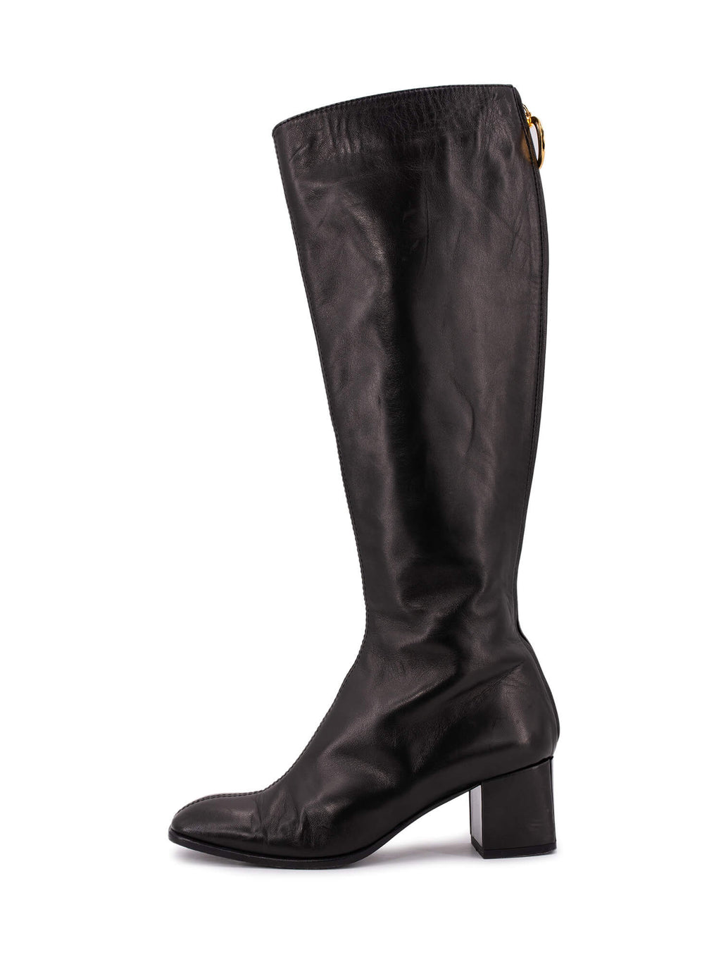 Christian Dior Leather Effrontee Boots Black