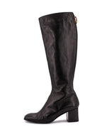 Christian Dior Leather Effrontee Boots Black
