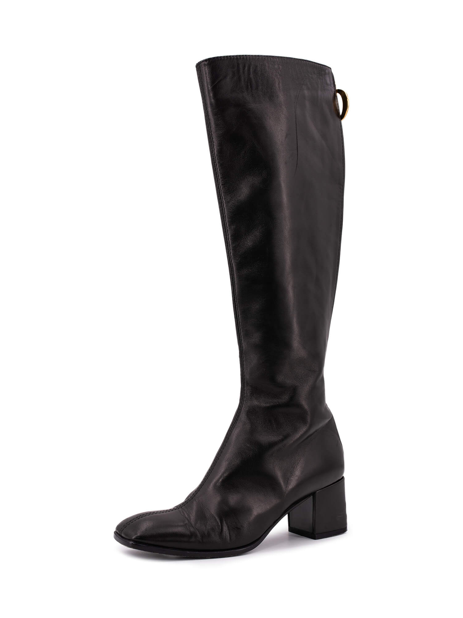 Christian Dior Leather Effrontee Boots Black