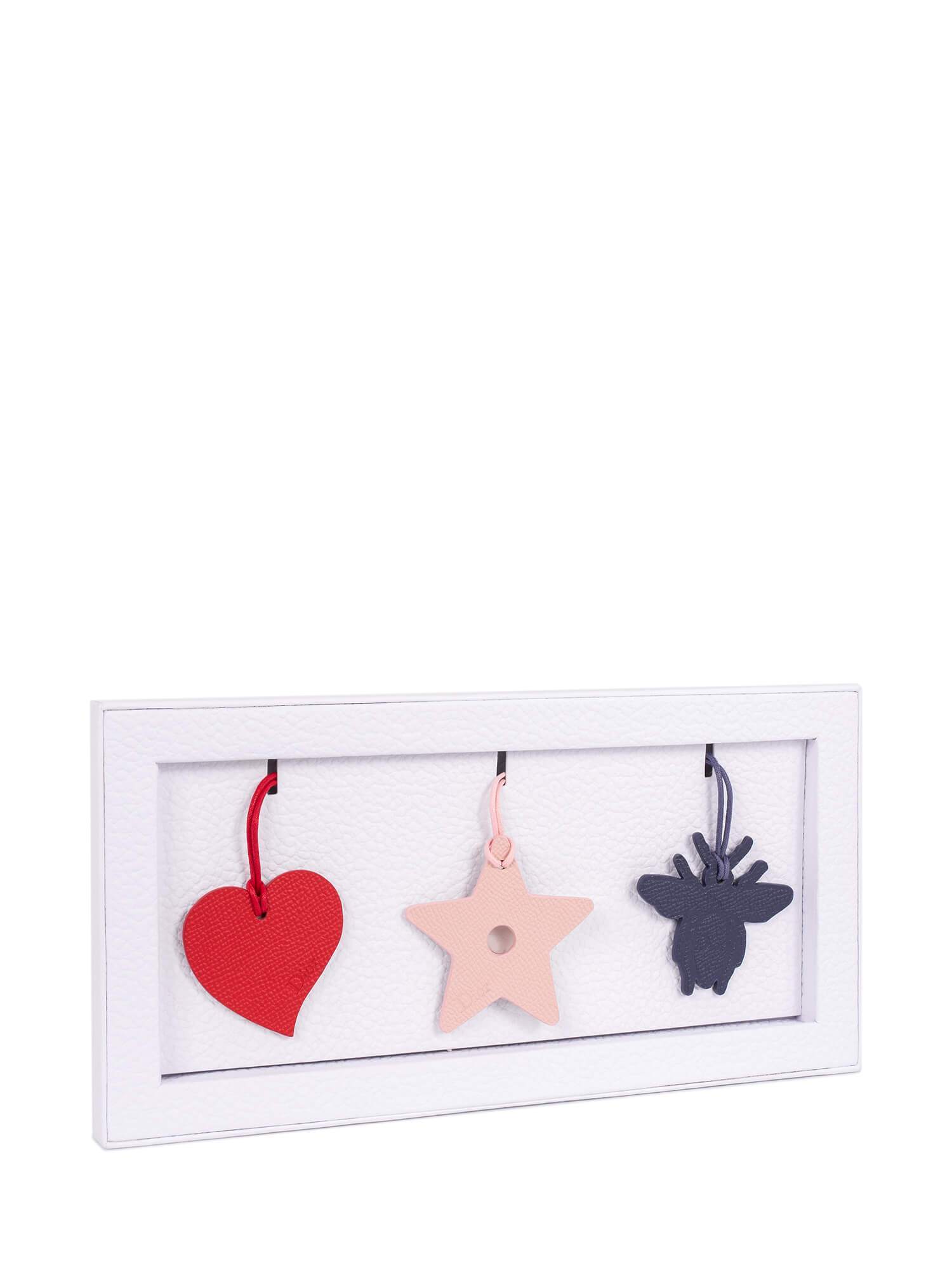 Christian Dior Leather Three Bag Charms Set Multicolor
