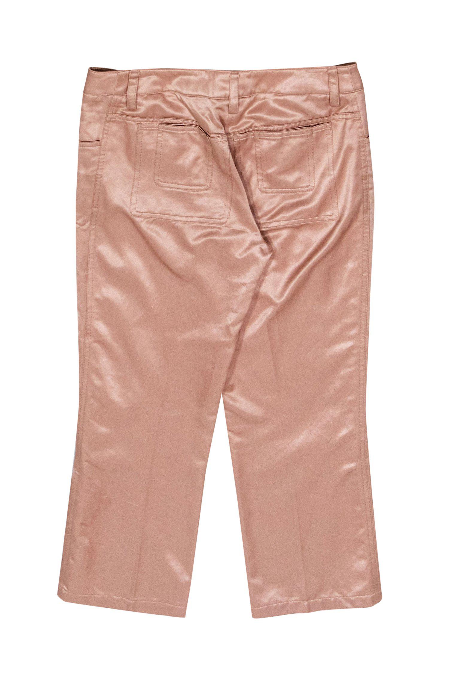 Christian Dior - Light Pink Satin Capri Pants Sz 6