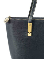 Christian Dior Logo Leather Shoulder Bag Black