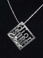 Christian Dior Logo Surf Necklace Silver