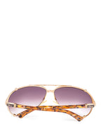 Christian Dior Logo Tortoise Aviator Sunglasses
