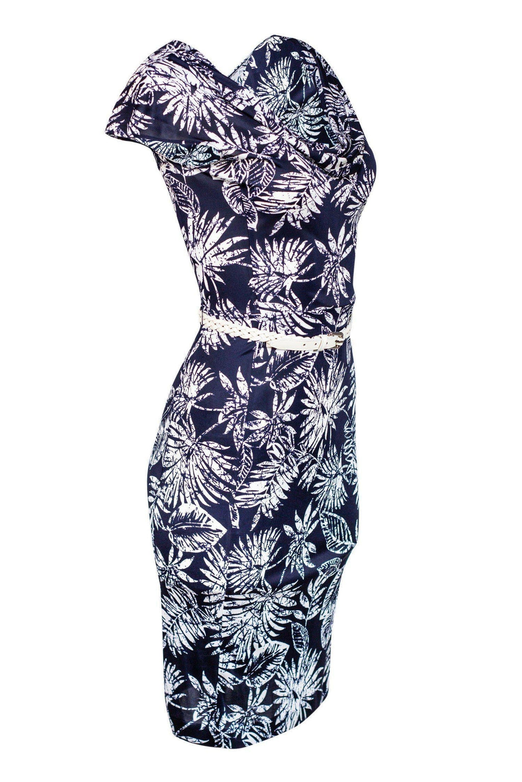 Christian Dior - Navy & White Floral Dress Sz 4