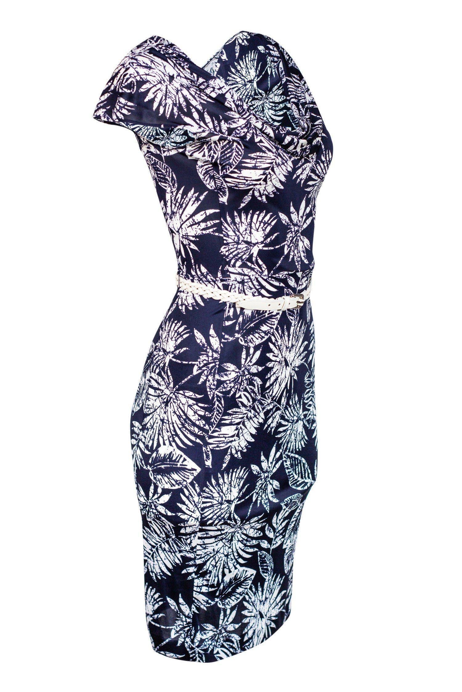 Christian Dior - Navy & White Floral Dress Sz 4