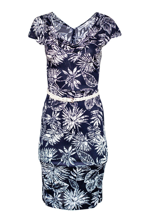 Christian Dior - Navy & White Floral Dress Sz 4