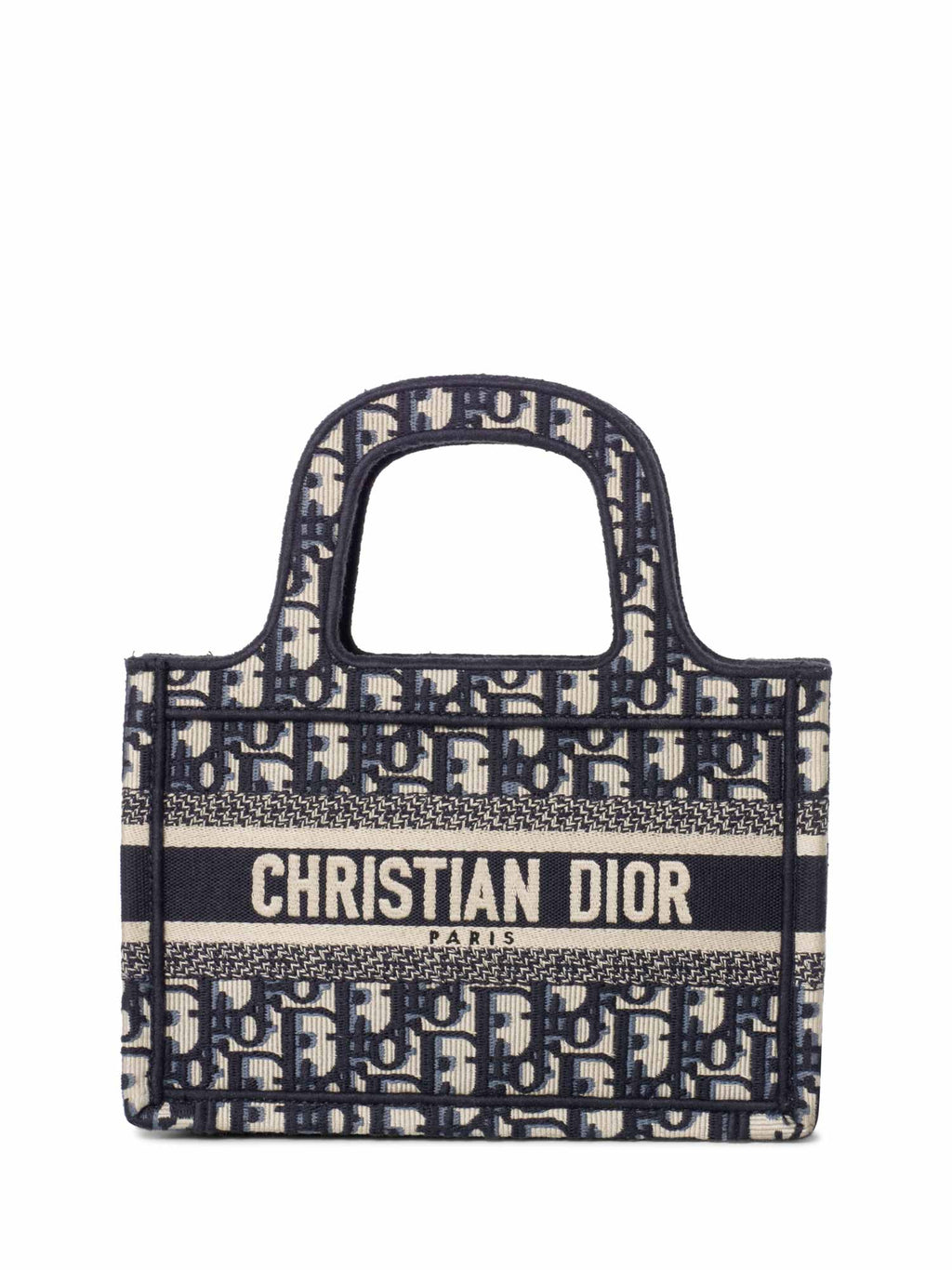 Christian Dior Oblique Mini Book Bag Blue White