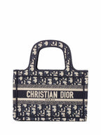 Christian Dior Oblique Mini Book Bag Blue White