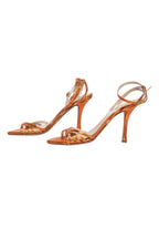Christian Dior - Orange Metallic Strappy Pumps Sz 6.5