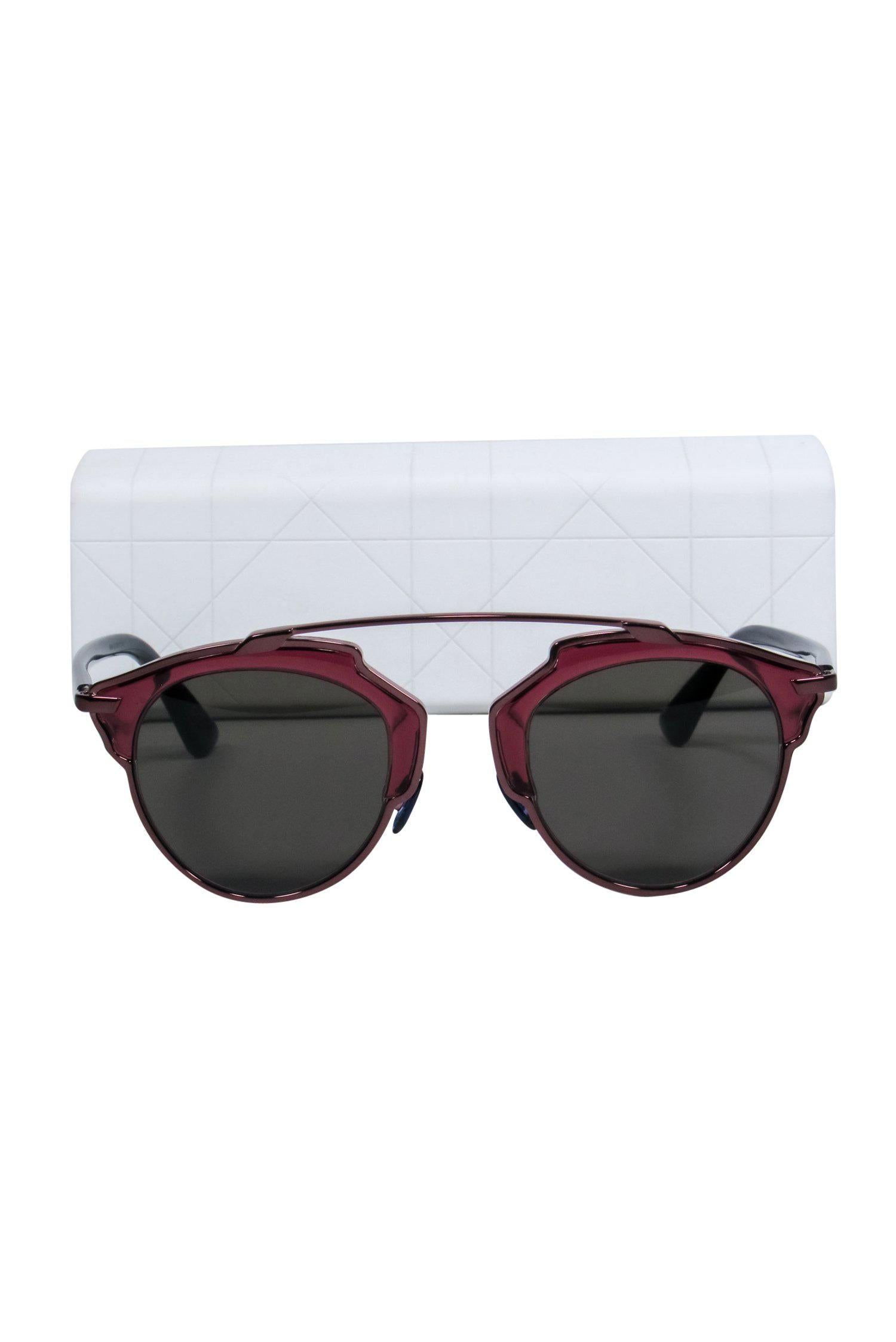 Christian Dior - Red & Blue Metallic Aviator "DiorSoReal" Sunglasses
