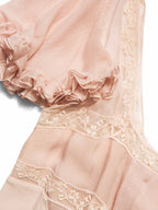 Christian Dior Silk Lace Mini Dress Blush Pink