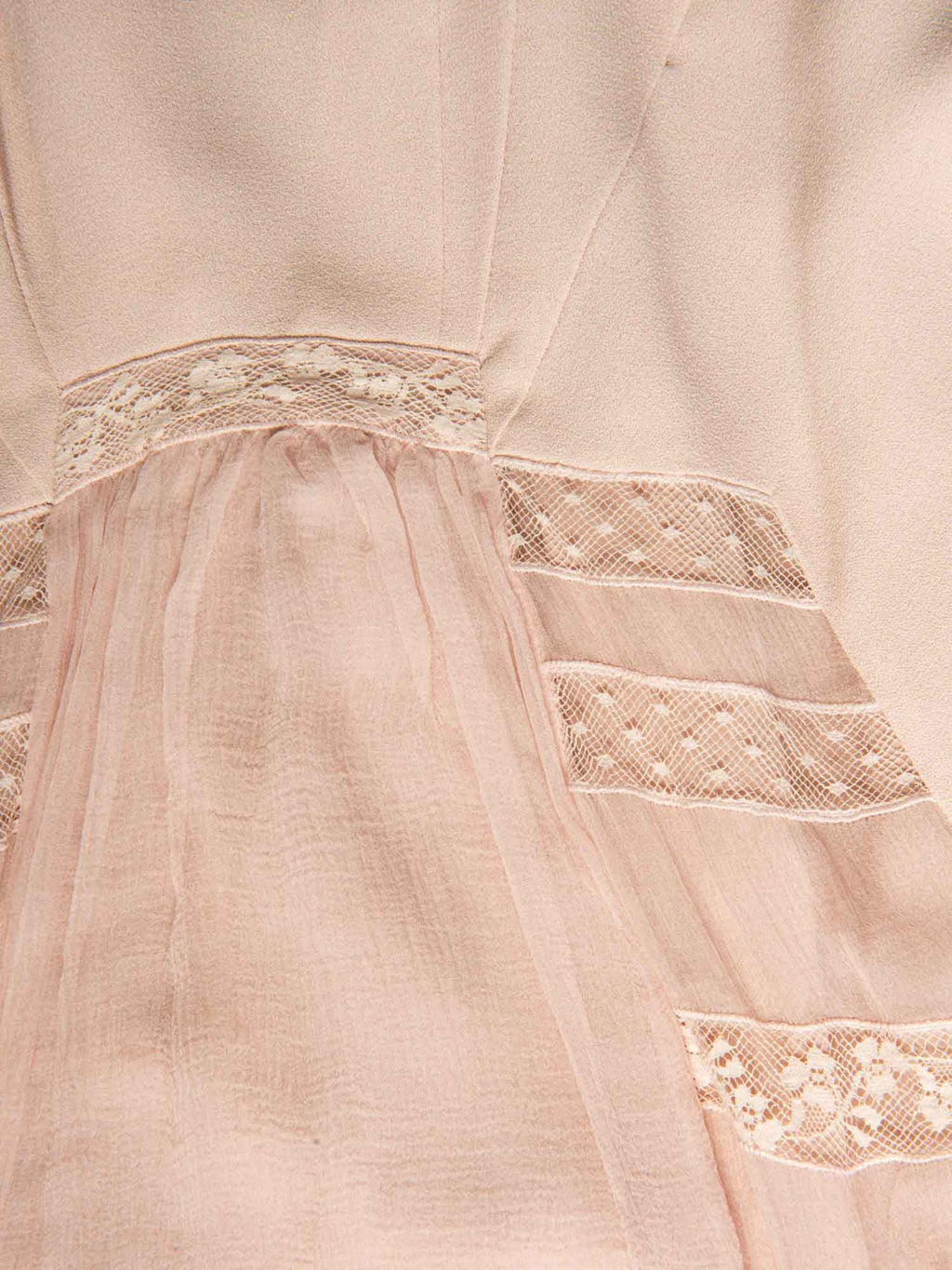 Christian Dior Silk Lace Mini Dress Blush Pink