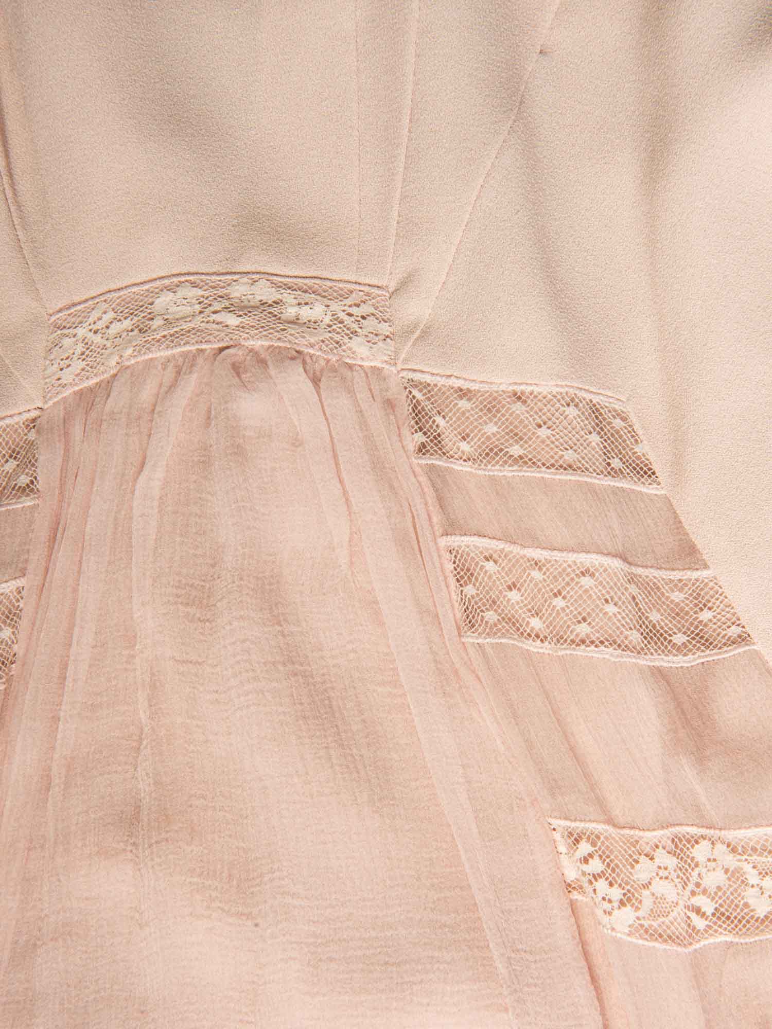 Christian Dior Silk Lace Mini Dress Blush Pink