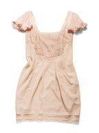 Christian Dior Silk Lace Mini Dress Blush Pink